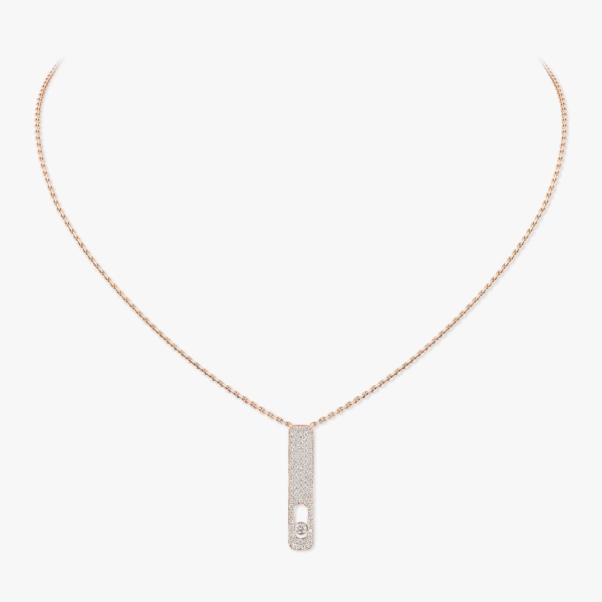 Collier Femme Or Rose Diamant My First Diamond Pavé 07520-PG