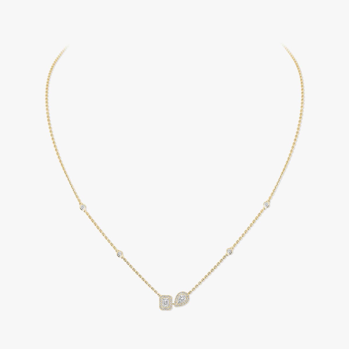 Collier Femme Or Jaune Diamant Collier toi & moi My Twin 14534-YG