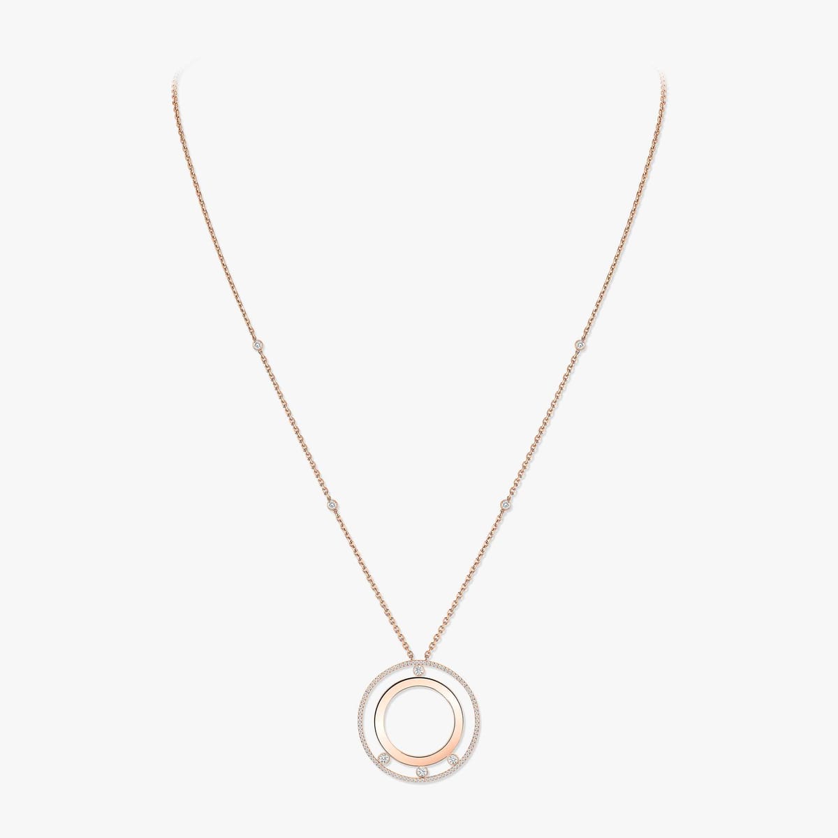 Collier Femme Or Rose Diamant Collier long Move Romane 11169-PG