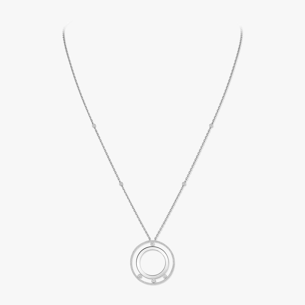 Collier Femme Or Blanc Diamant Collier long Move Romane 11169-WG