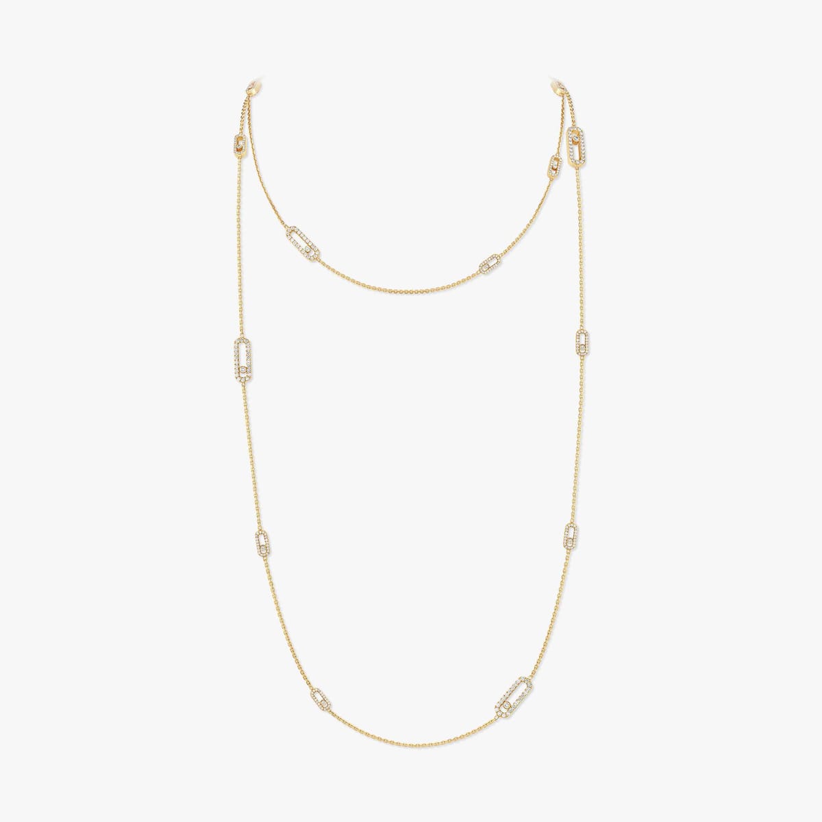 Necklace For Her Yellow Gold Diamond Sautoir Long Move Uno 11324-YG