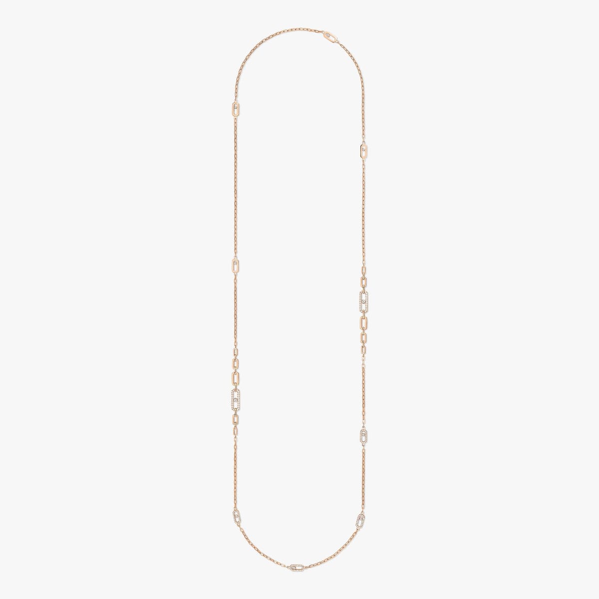 Collier Femme Or Rose Diamant Sautoir Move Uno  07170-PG