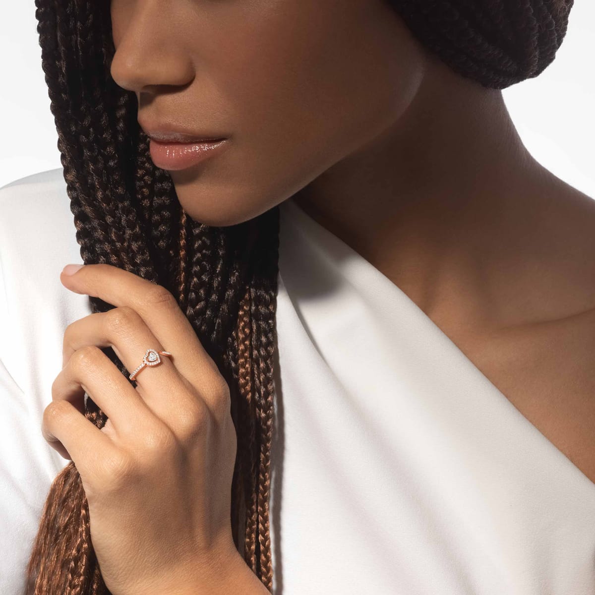 Bague Femme Or Rose Diamant Bague Joy 0,15ct 11438-PG