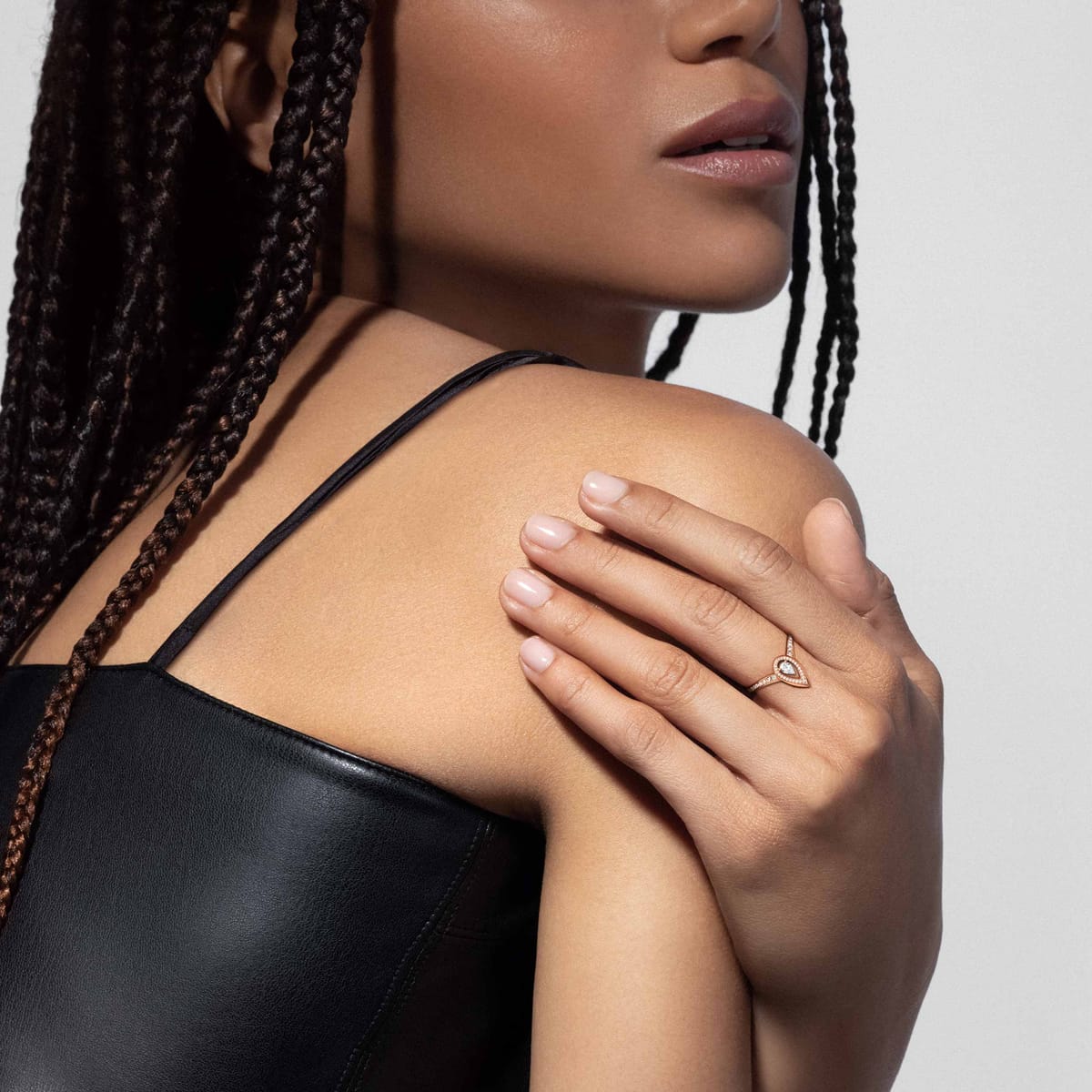 Ring For Her Pink Gold Diamond Fiery 0,10ct 12086-PG