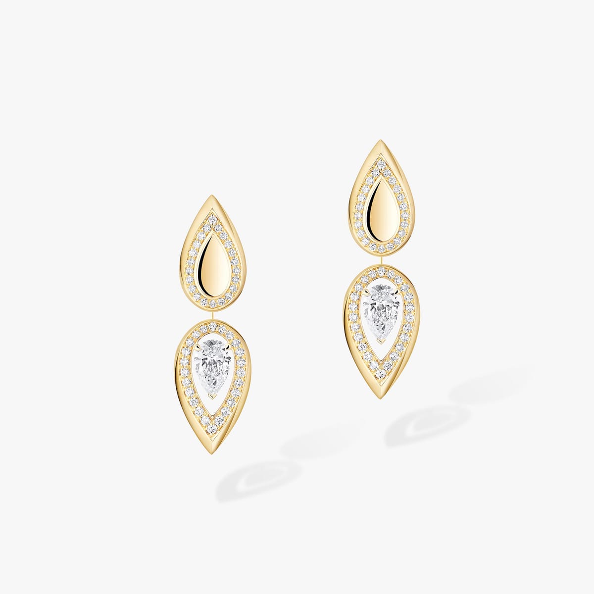 Earrings For Her Yellow Gold Diamond Fiery 0,25ct 13173-YG