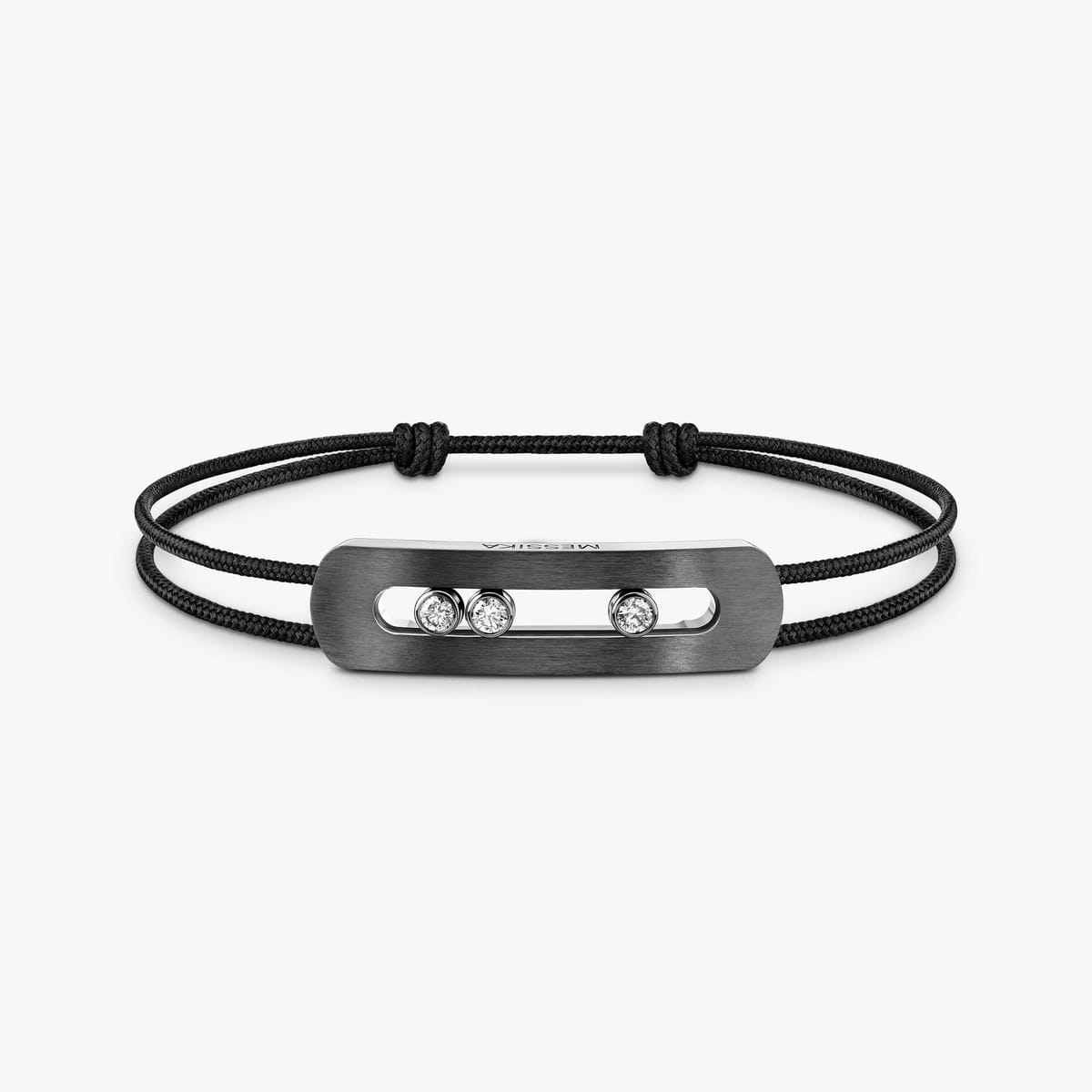 Bracelet Homme Titane Graphite Diamant Cordon Move Titanium Graphite XL 13466-TG