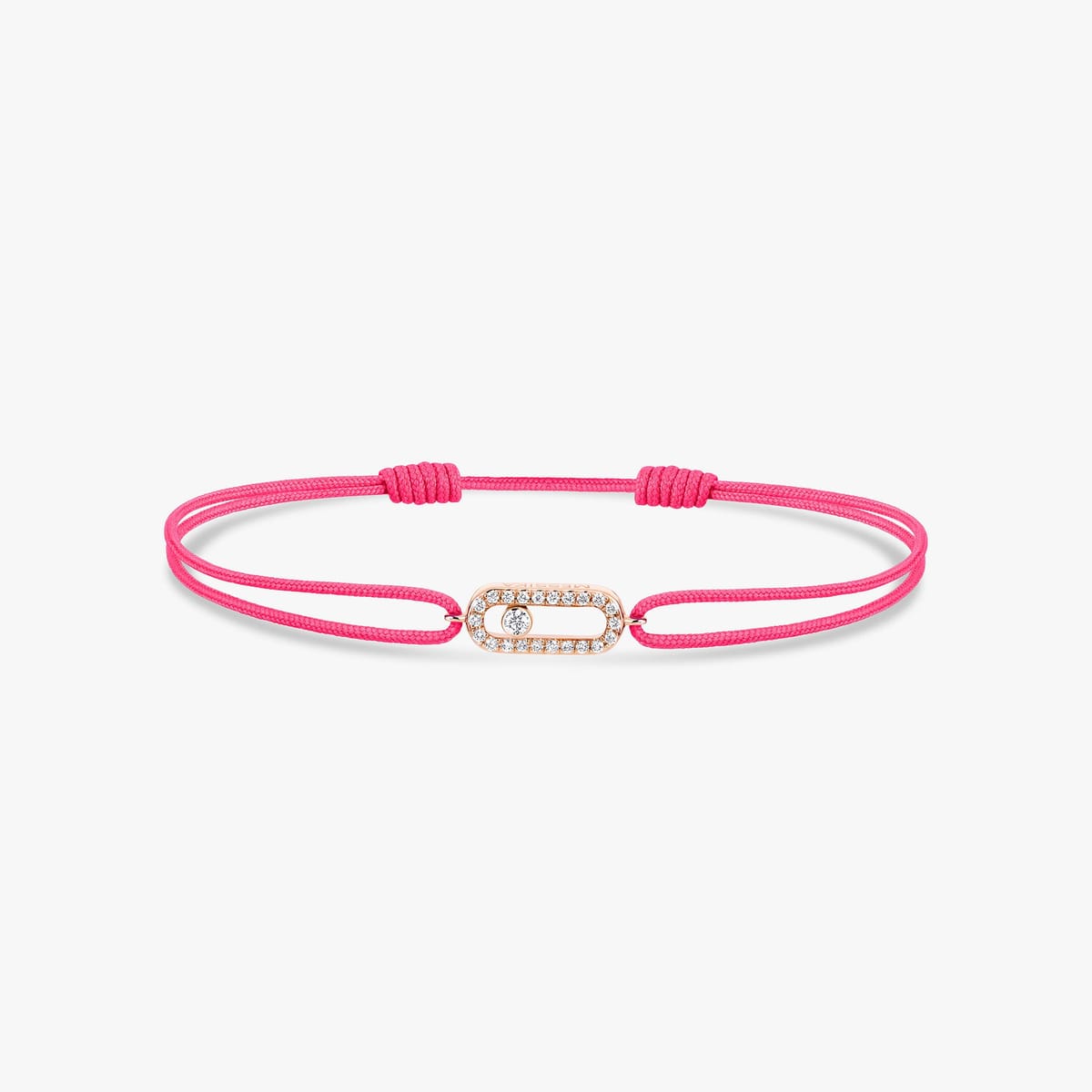 Move Uno pink cord bracelet Pink Gold For Her Diamond Bracelet 13290-PG