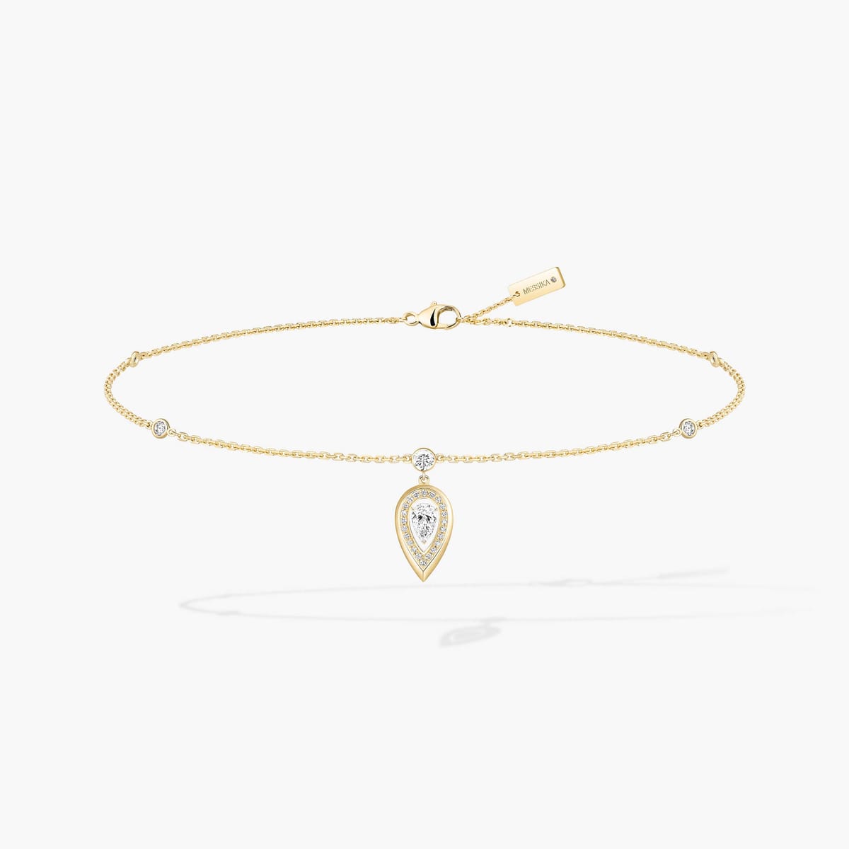 Bracelet Femme Or Jaune Diamant Bracelet de cheville Fiery 14138-YG