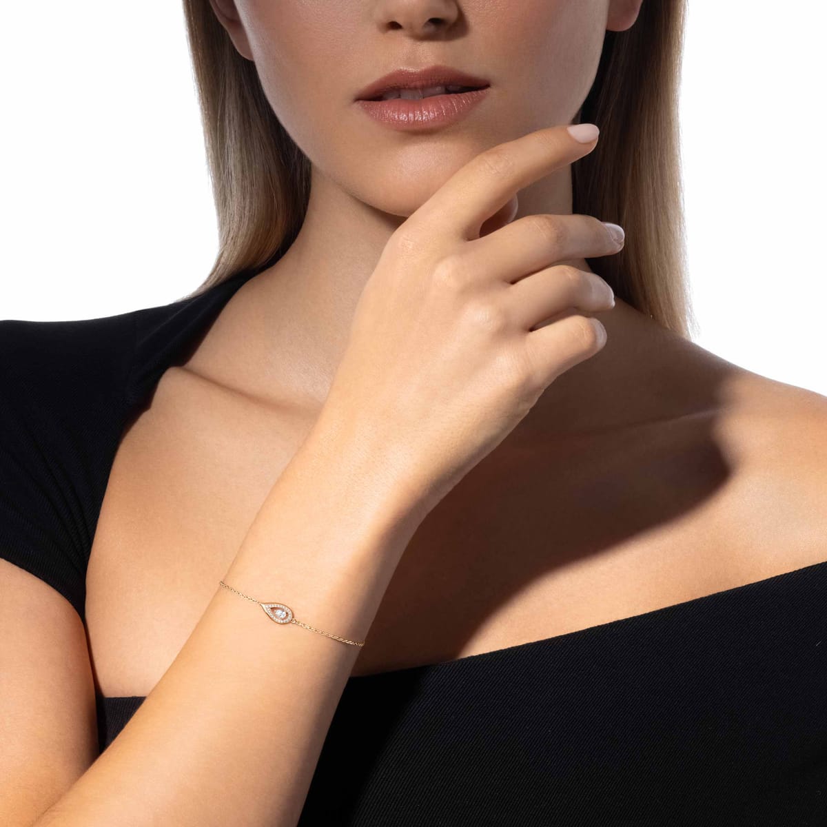 Bracelet For Her Yellow Gold Diamond Fiery 0,10ct 14238-YG