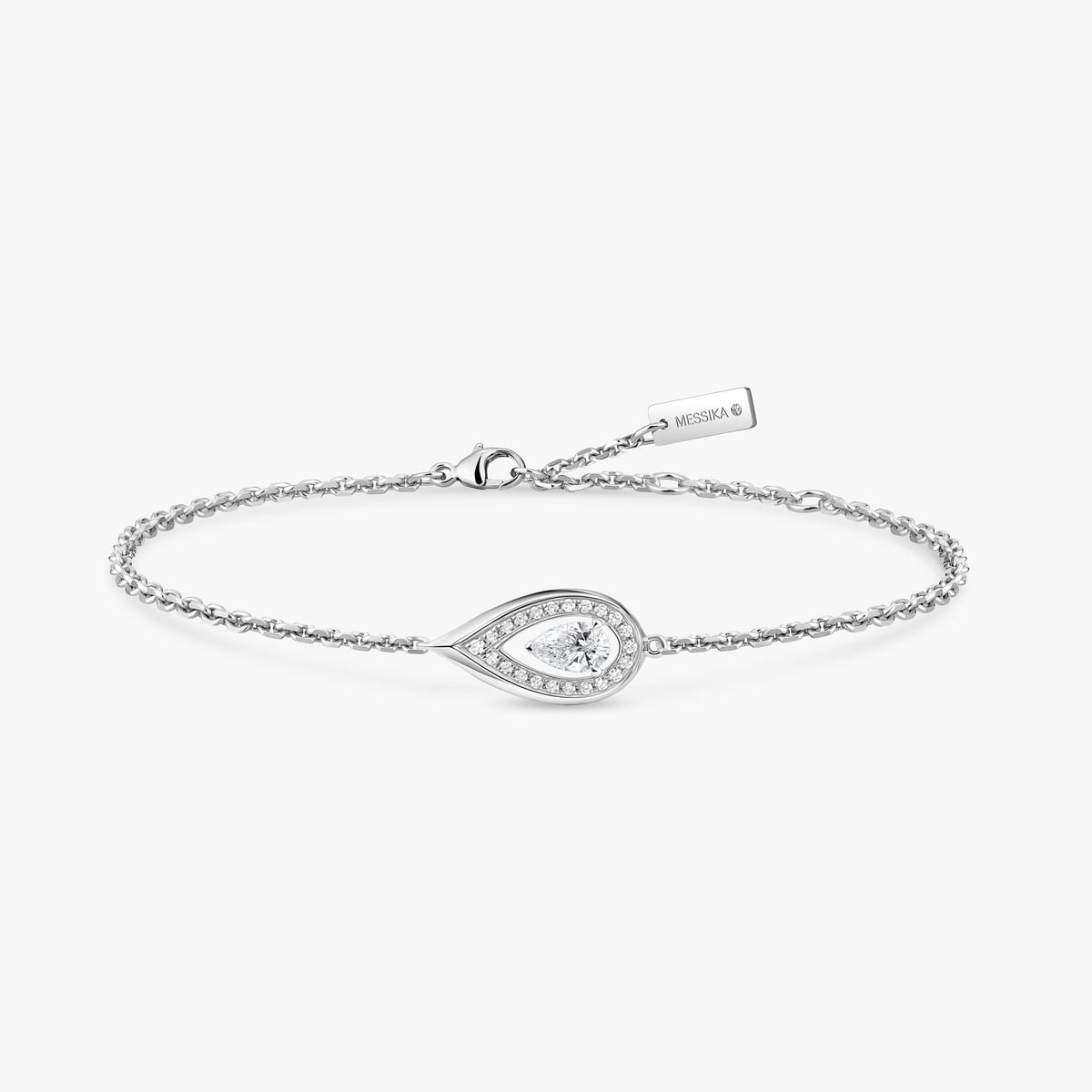 Bracelet Femme Or Blanc Diamant Bracelet Fiery 0,10ct 14238-WG