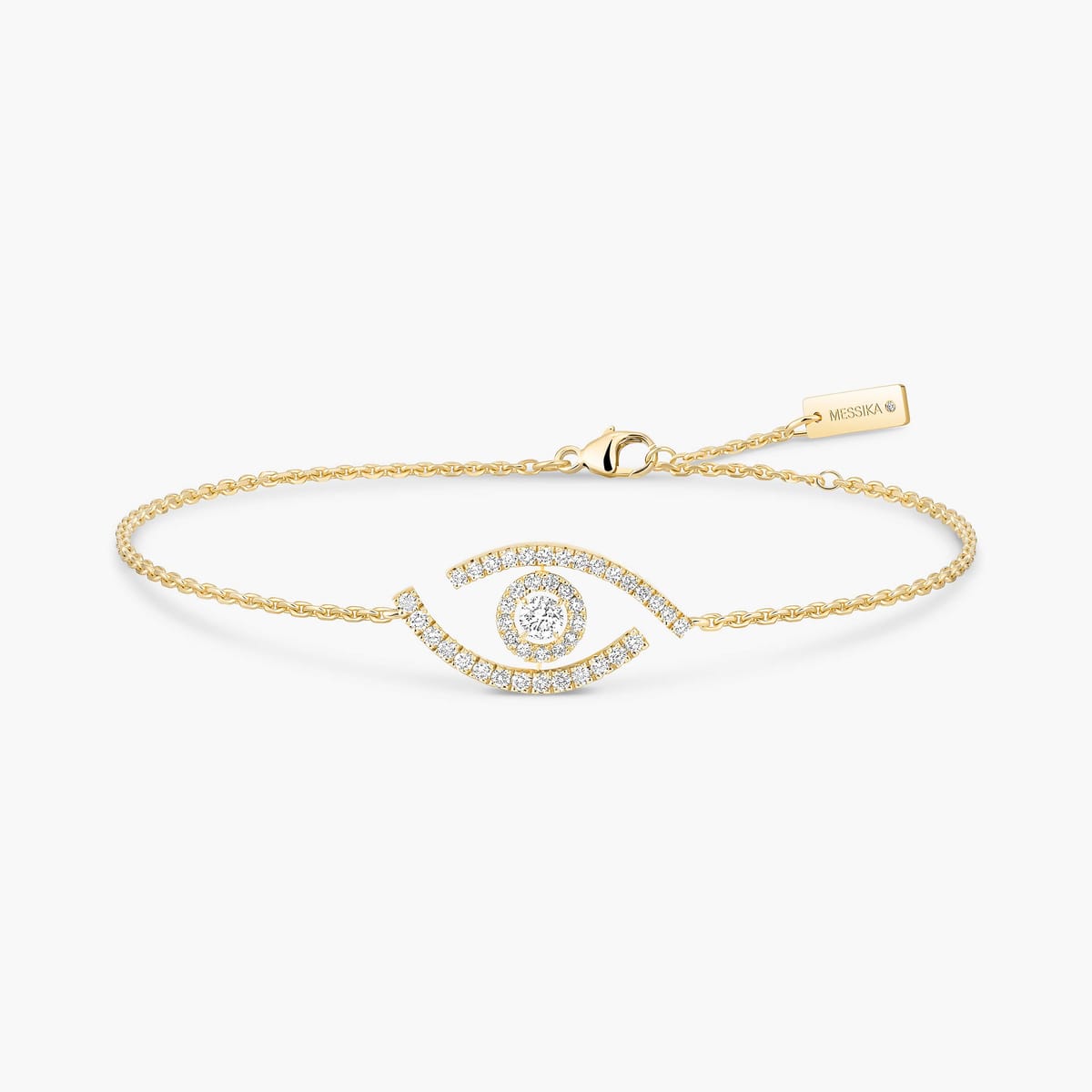 Bracelet Femme Or Jaune Diamant Lucky Eye Pavé 10035-YG