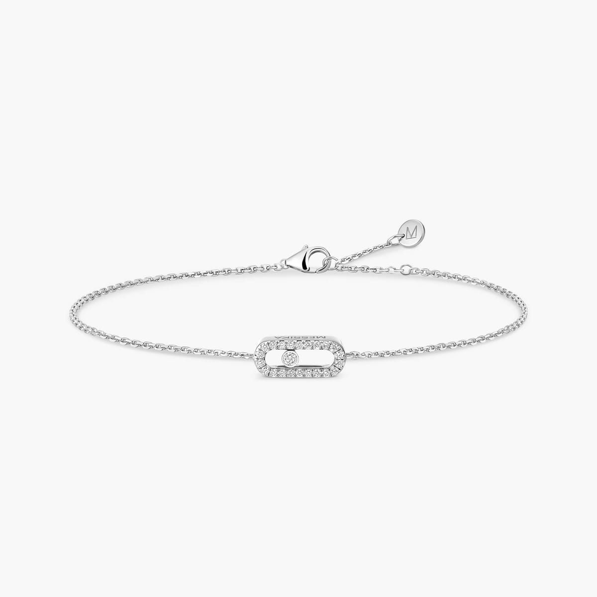 Bracelet Femme Or Blanc Diamant Messika CARE(S) Pavé 12075-WG
