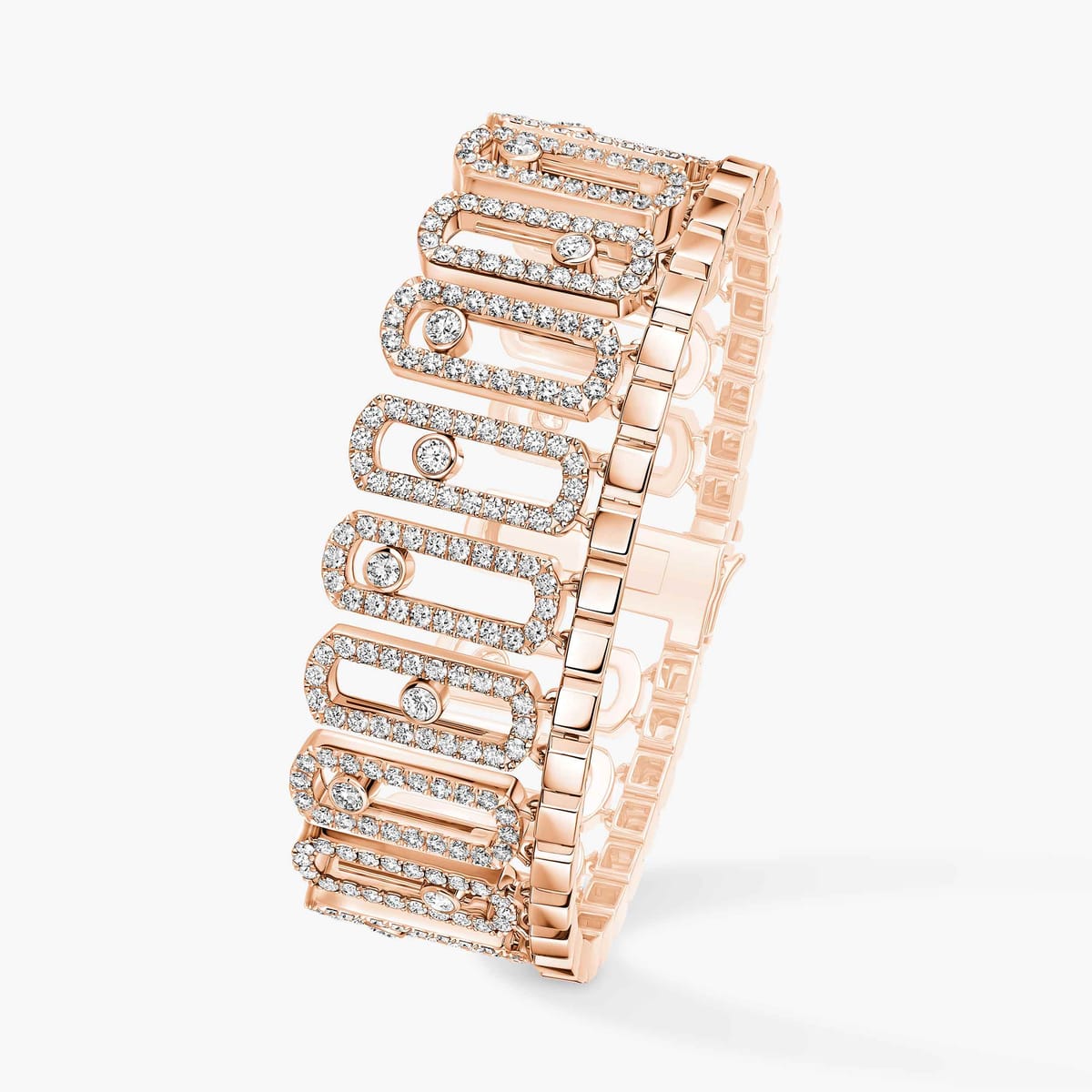 Bracelet Femme Or Rose Diamant Move Iconica Pavé 12977-PG