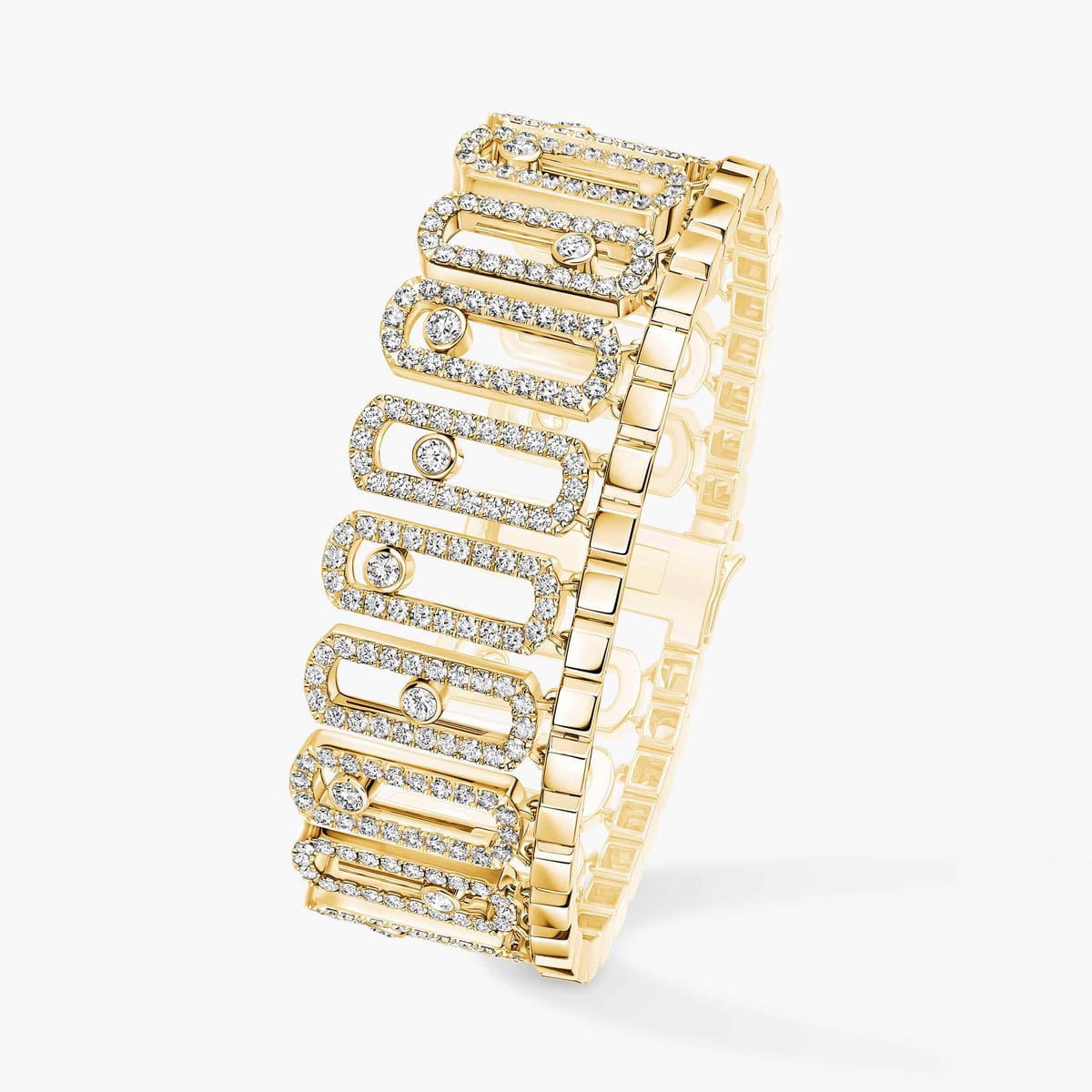 Bracelet Femme Or Jaune Diamant Move Iconica Pavé 12977-YG
