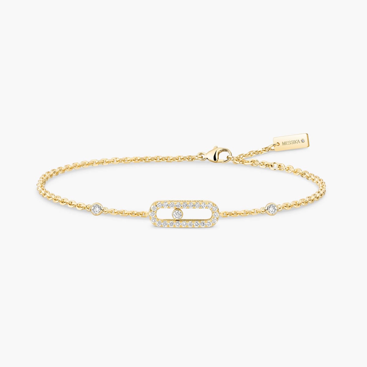 Bracelet Femme Or Jaune Diamant Move Uno Pavé 04706-YG