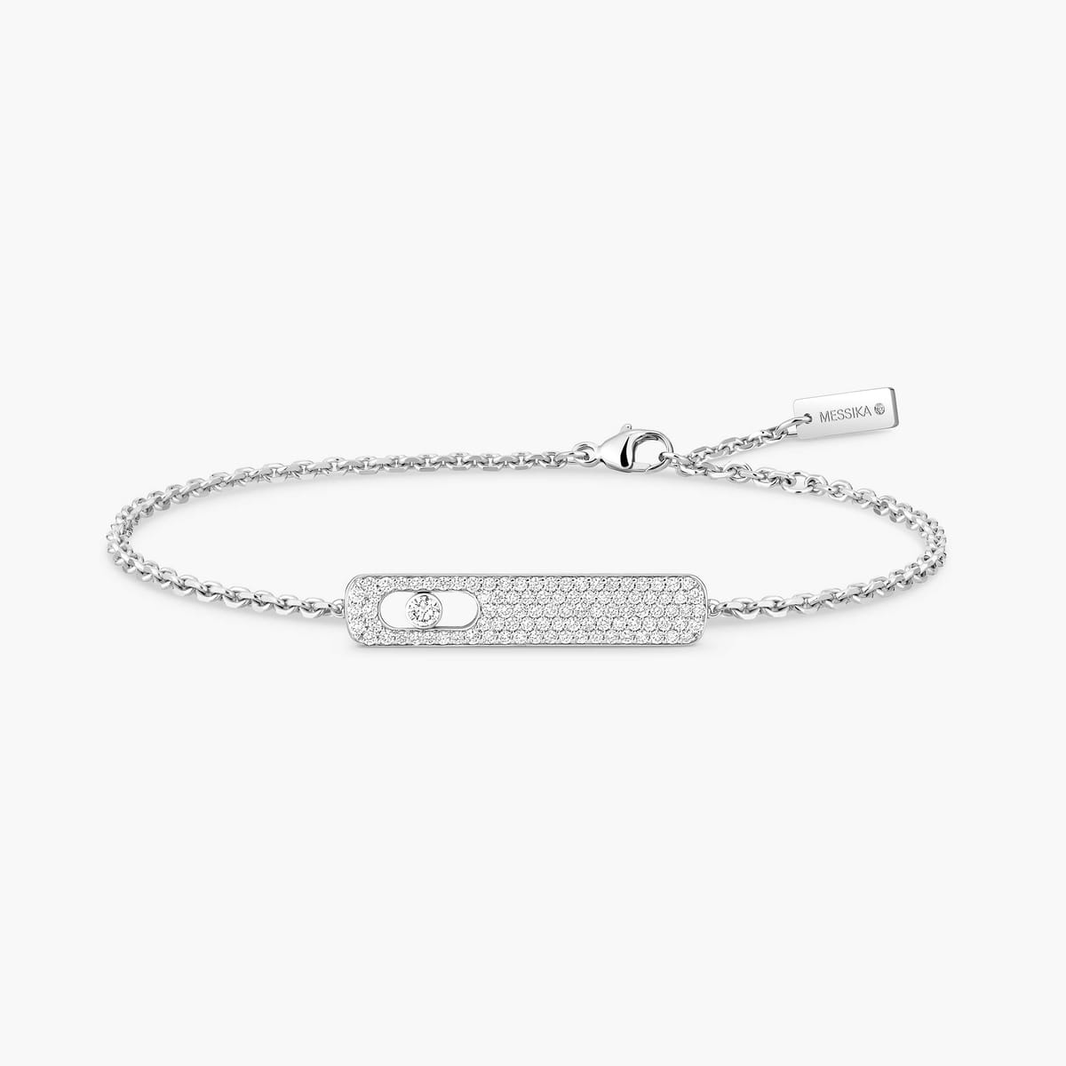 Bracelet Femme Or Blanc Diamant My First Diamond Pavé  07535-WG