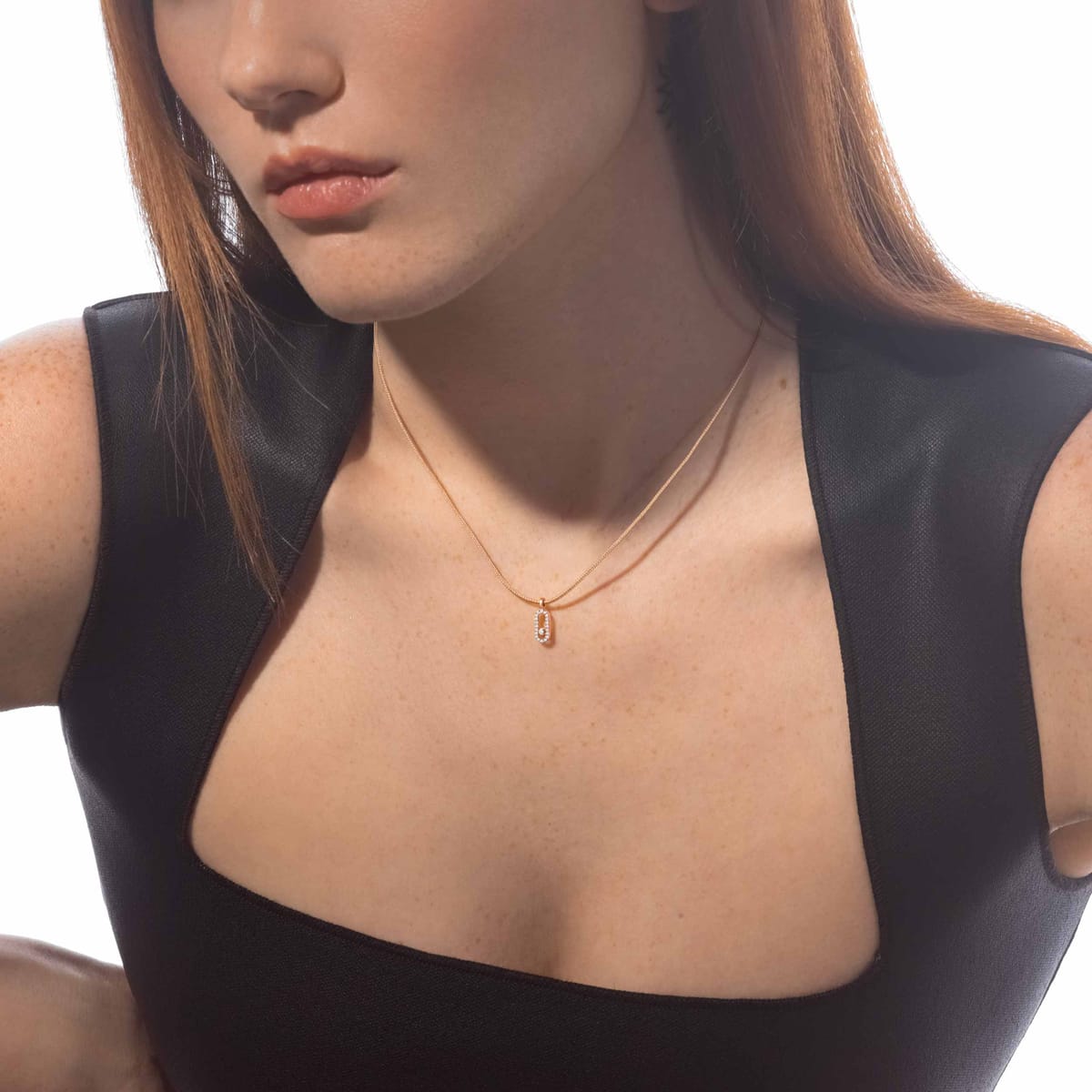 Collier Femme Or Jaune Diamant Collier cordon beige pavé Messika Care(s) 14105-YG