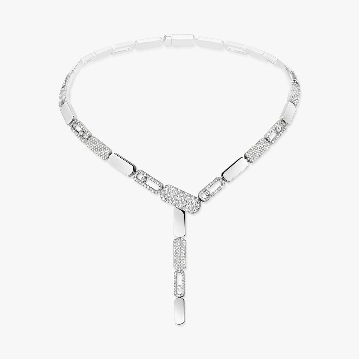 Necklace For Her White Gold Diamond Imperial Move Cravate GM 13726-WG