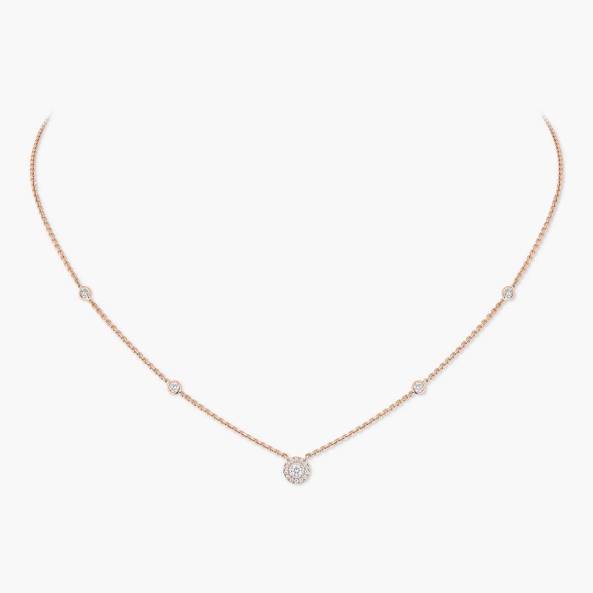 Collier Femme Or Rose Diamant Collier Joy XS 05370-PG