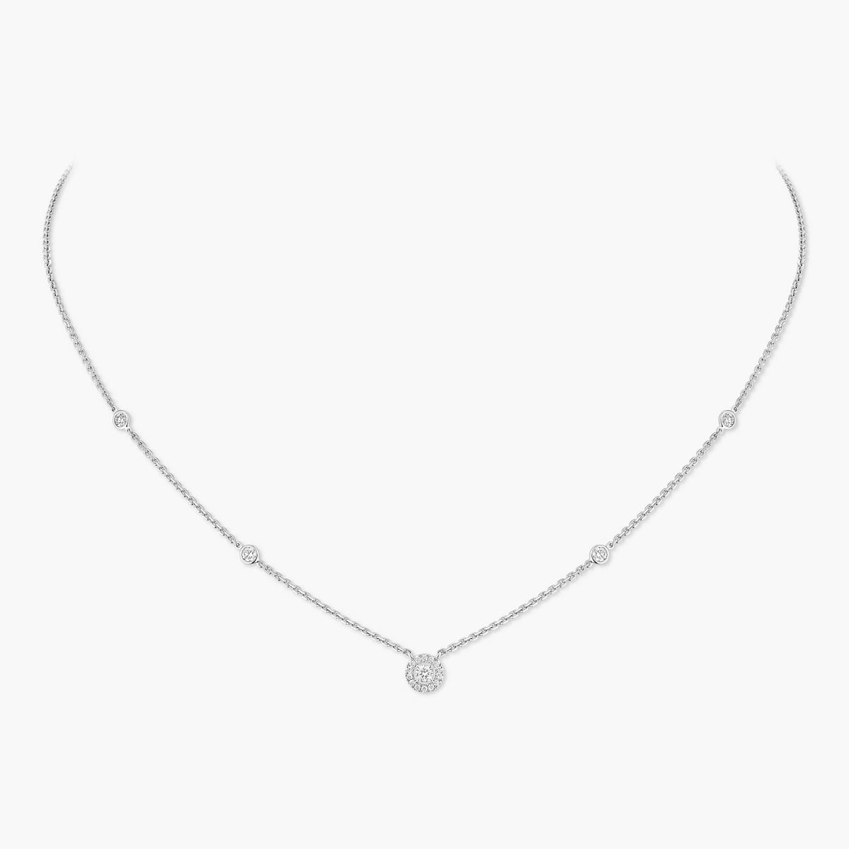 Collier Femme Or Blanc Diamant Joy XS 05370-WG