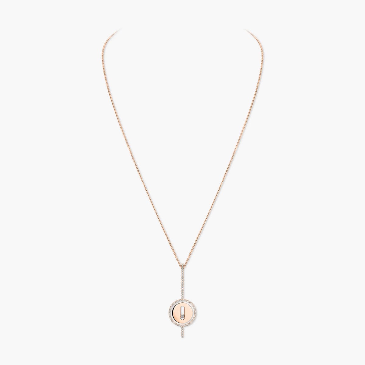 Collier Femme Or Rose Diamant Lucky Move Arrow 10113-PG