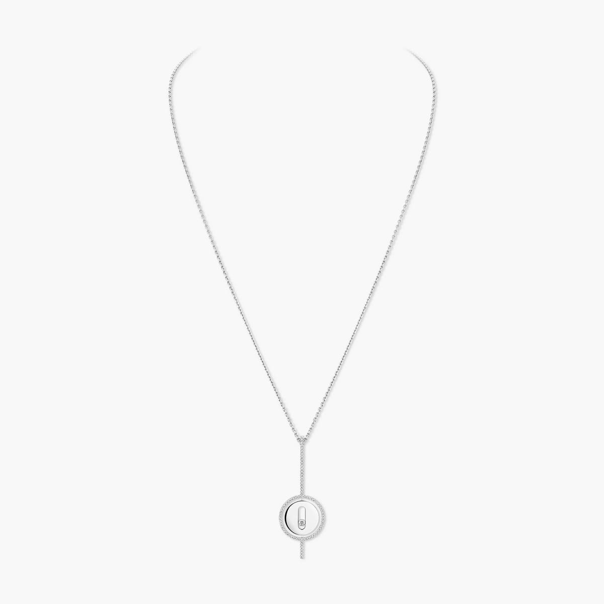 Collier Femme Or Blanc Diamant Lucky Move Arrow 10113-WG