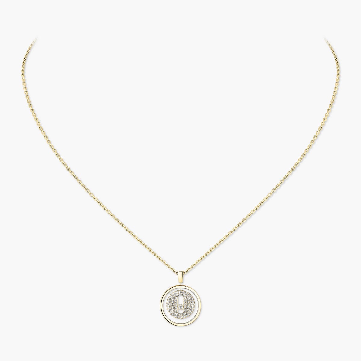 Collier Femme Or Jaune Diamant Lucky Move PM Pavé 07397-YG
