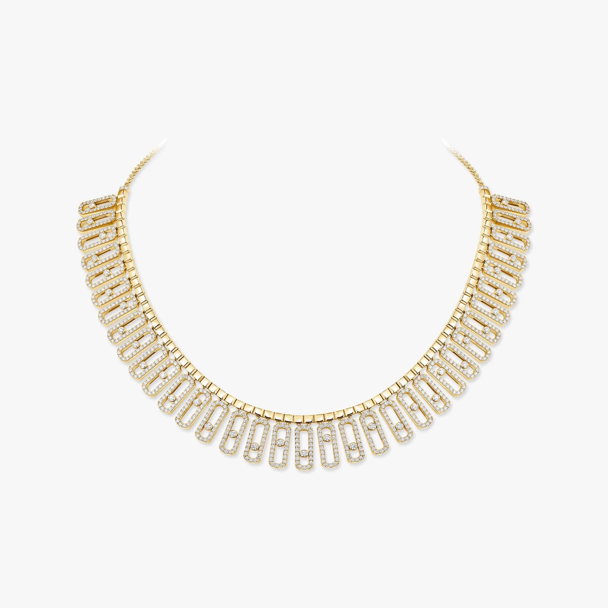 Collier Femme Or Jaune Diamant Move Iconica Pavé 12699-YG