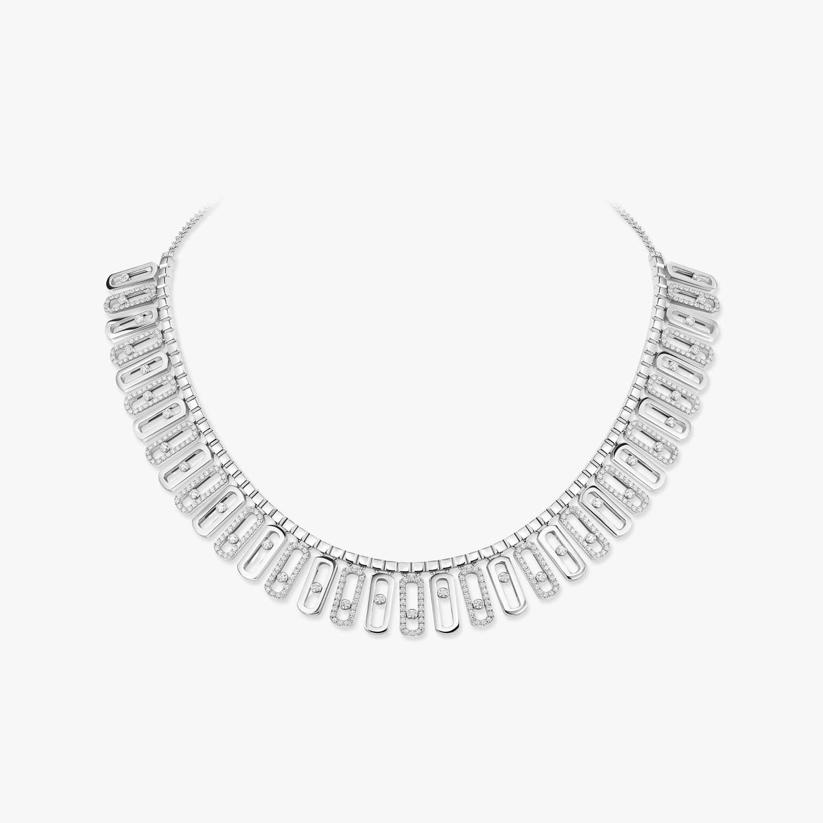 Collier Femme Or Blanc Diamant Move Iconica 12558-WG