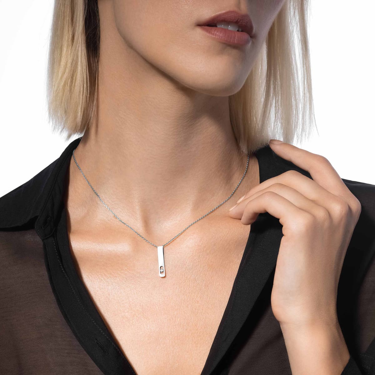 Collier Femme Or Blanc Diamant Collier My First Diamond 07498-WG