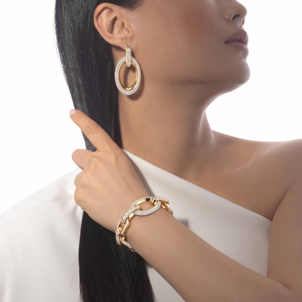 Boucles d'oreilles Femme Or Jaune Diamant Boucles d'oreilles Groove 13470-YG