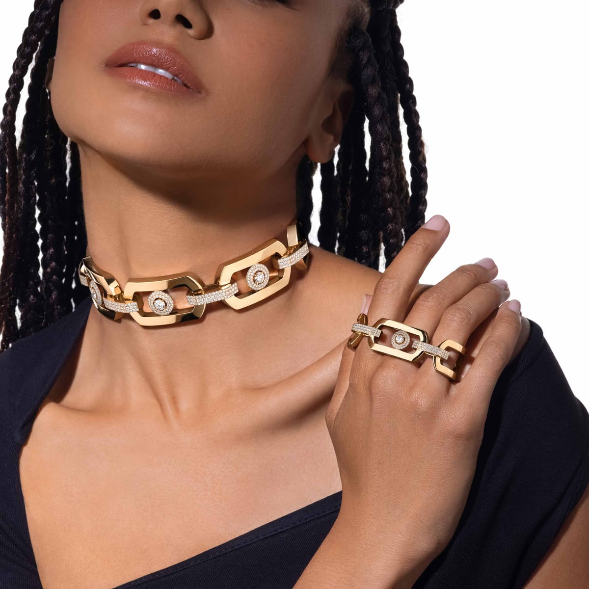 Collier Femme Or Jaune Diamant Collier choker So Move Max 14110-YG