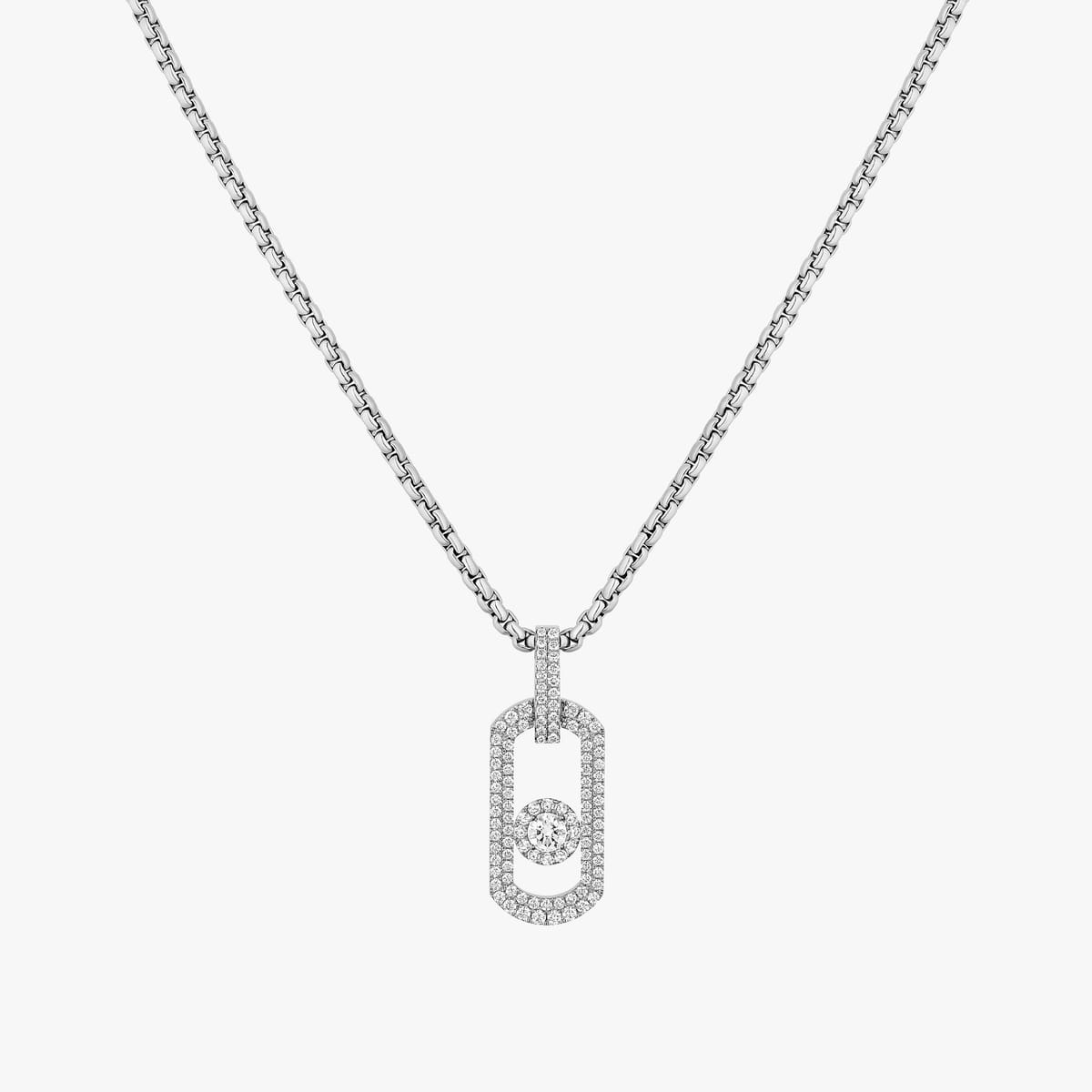 Collier Homme Titane Naturel Diamant Collier pendentif pavé So Move 13680-TN